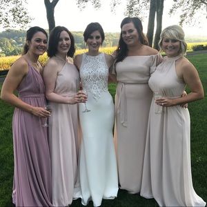 Joanna August Blush Bridesmaid Dress